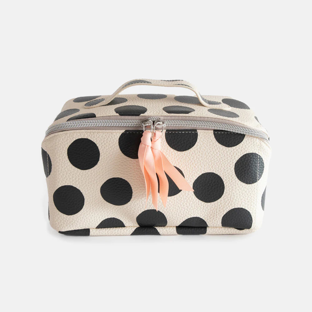 Mono Scattered Dot Large Diagonal Washbag