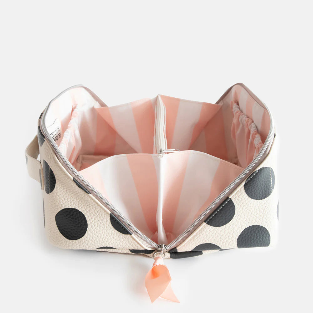 Mono Scattered Dot Large Diagonal Washbag
