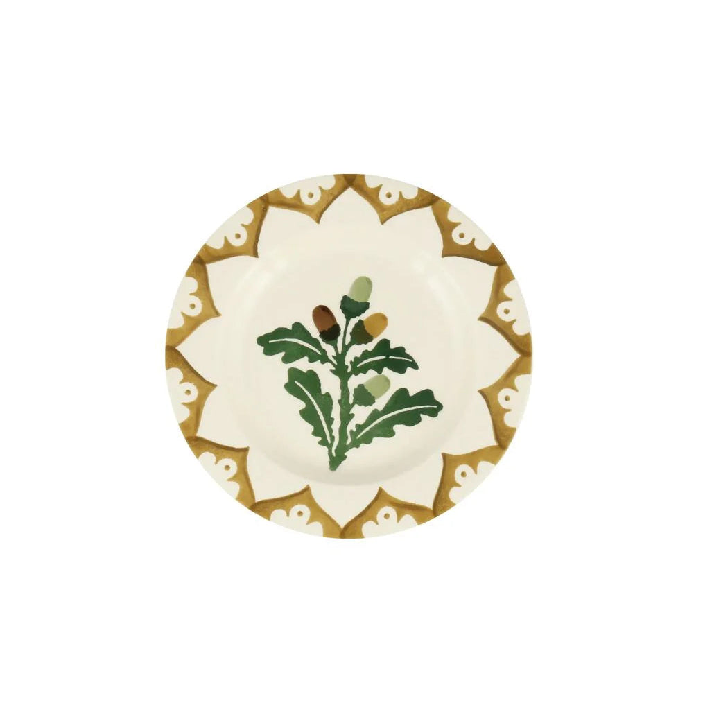 Decorative plate with floral design on a white background