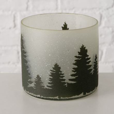 Windlight Francesca Large Frosted Tree Tealight Holder