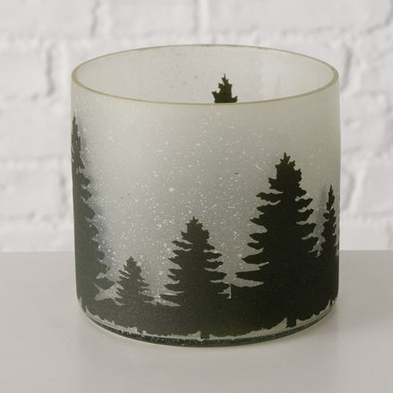 Windlight Francesca Large Frosted Tree Tealight Holder
