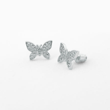 Butterfly Silver Stud Earrings