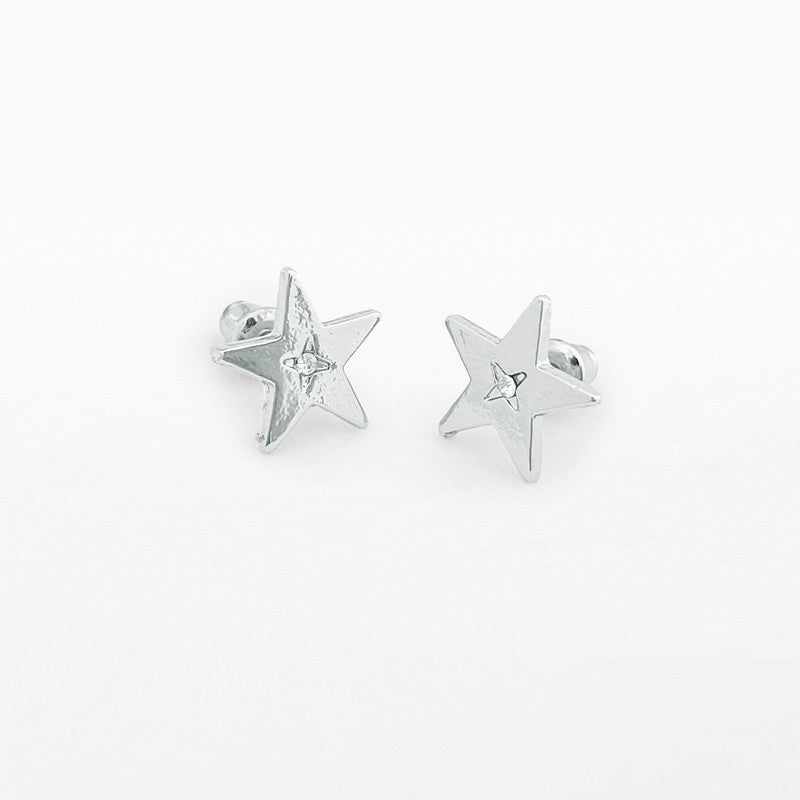Silver Star with Starburst Stud Earrings
