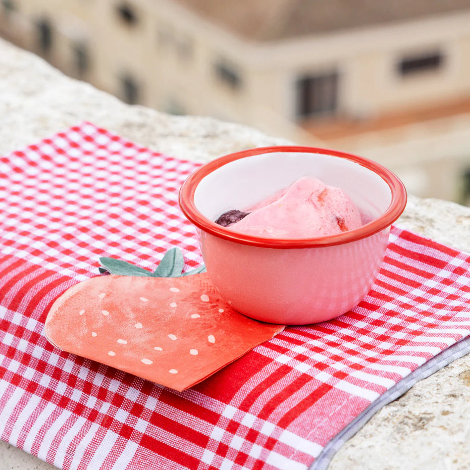 Bon Appetit - Strawberry Enamel Bowl