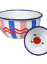 Stripe Enamel Bowl - 16cm