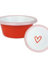 Heart Red Enamel Dip Dish - 8cm