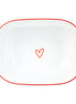 Heart Pink Oven Enamel Dish - 20cm