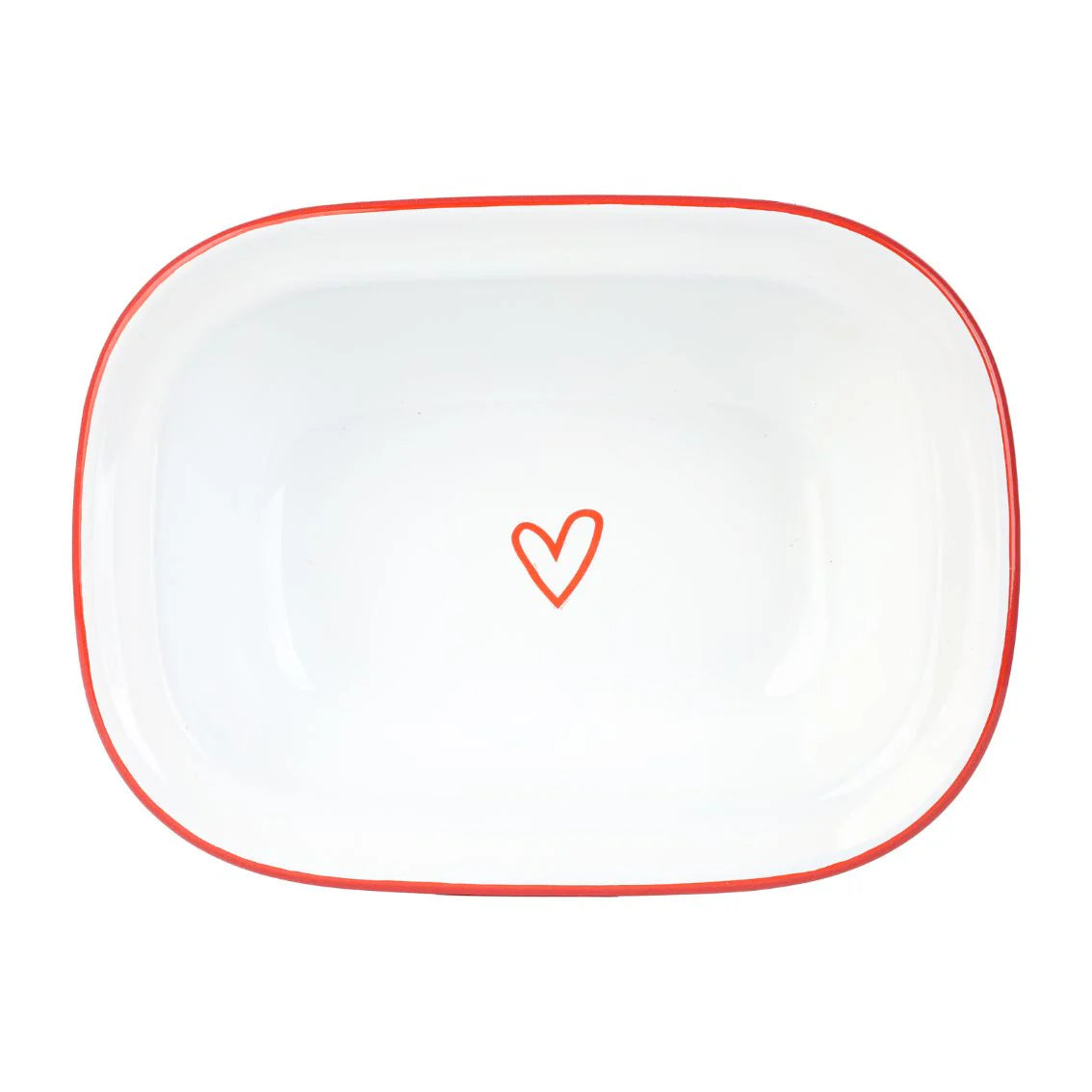 Heart Pink Oven Enamel Dish - 20cm