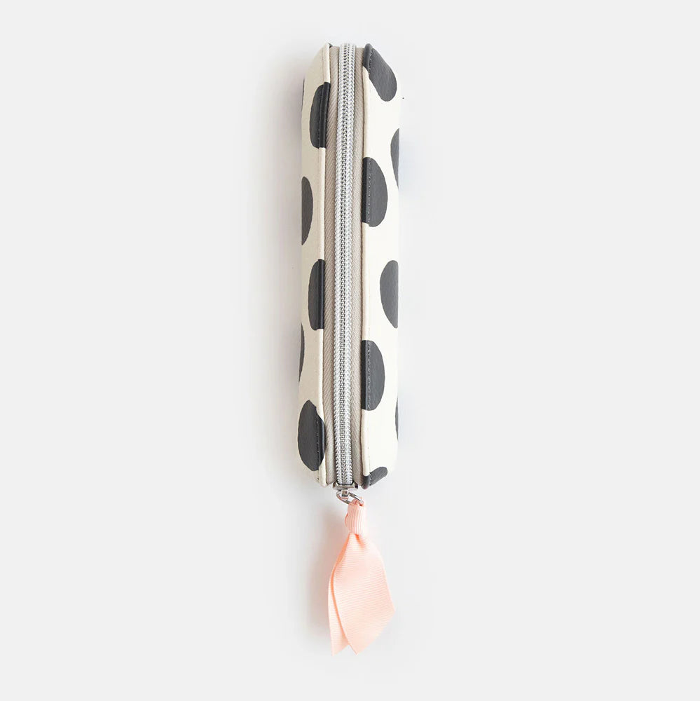 Mono Scattered Dot Pencil Case