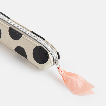 Mono Scattered Dot Pencil Case