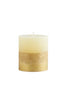 Christmas Gold Half Dipped Inspiritus Pillar Candle