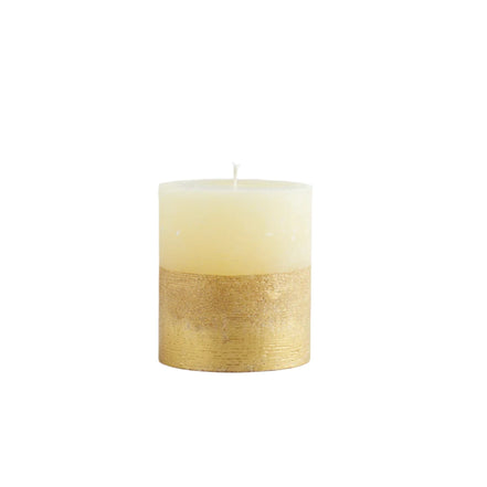Christmas Gold Half Dipped Inspiritus Pillar Candle