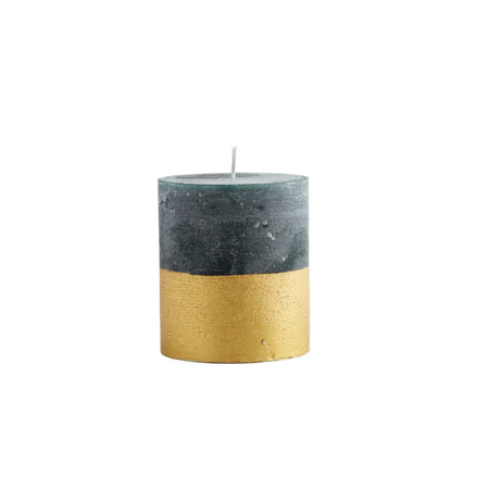 Christmas Gold Marbled Inspiritus Pillar Candle