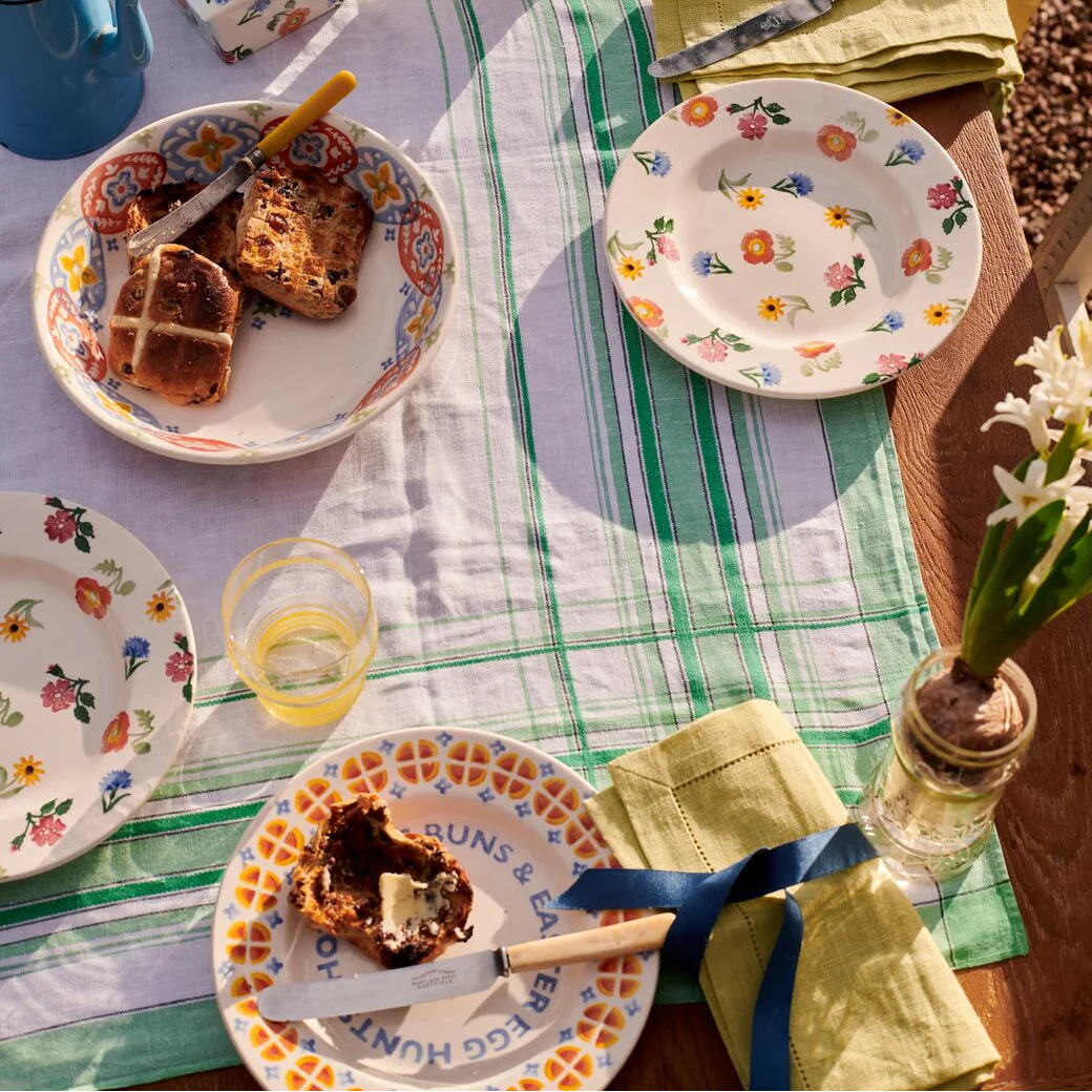 Easter Hot Cross Buns Medium Dinner Plate 8.5 Inch