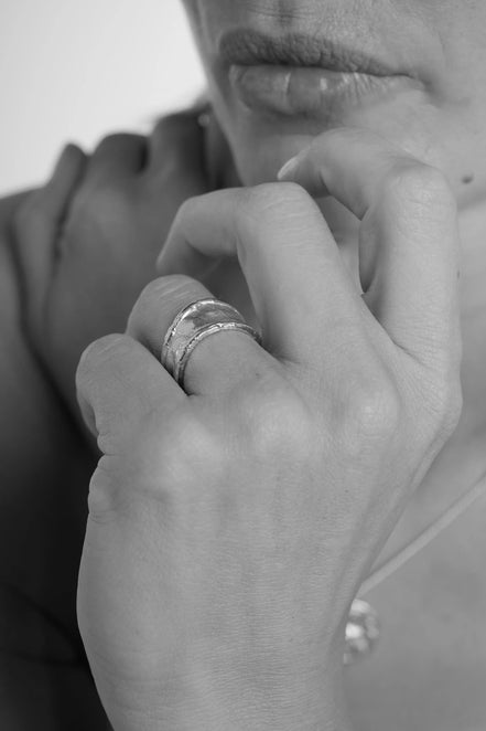 Medium Driftline Ring - Silver