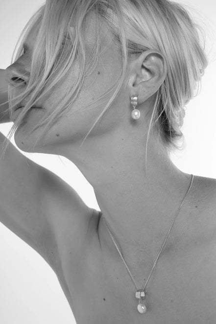 Freshwater Pearl Earrings Silver