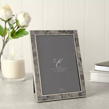 Elegance Grey Mother of Pearl 5 x 7 Photo Frame