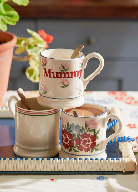 Flowers Antique Roses Flowers 1/2 Pint Mug