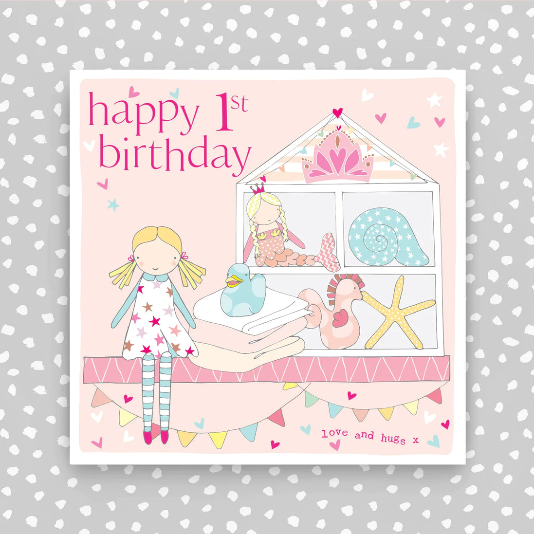 1st Birthday - Pink Birthday Card
