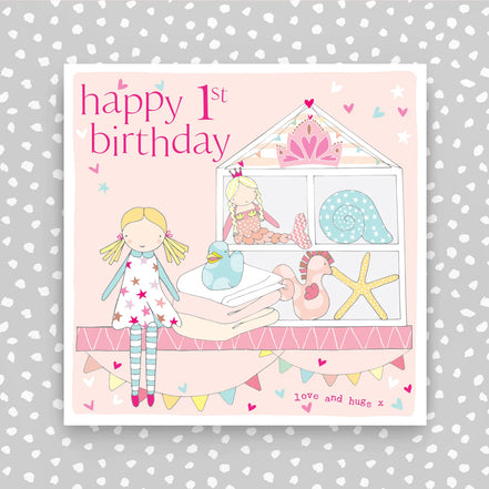 1st Birthday - Pink Birthday Card