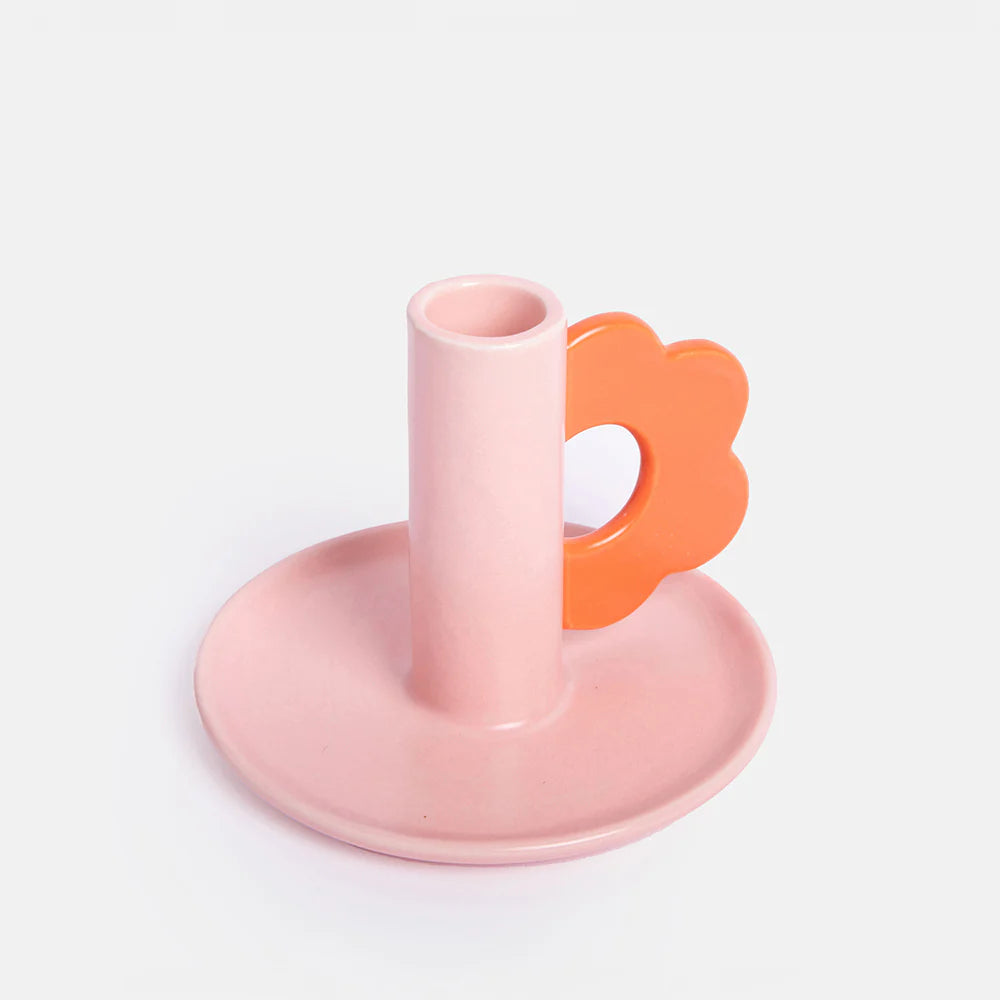 Pink/Red Flower Candle Holder