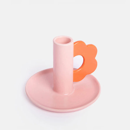Pink/Red Flower Candle Holder