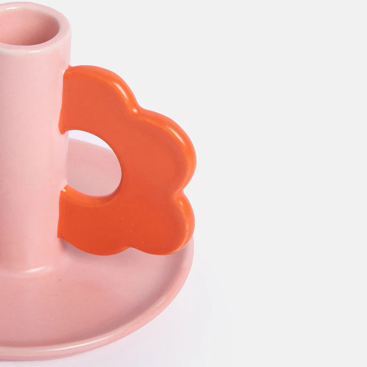 Pink/Red Flower Candle Holder