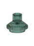 Geometric Small Sage Green Glass Candle Holder