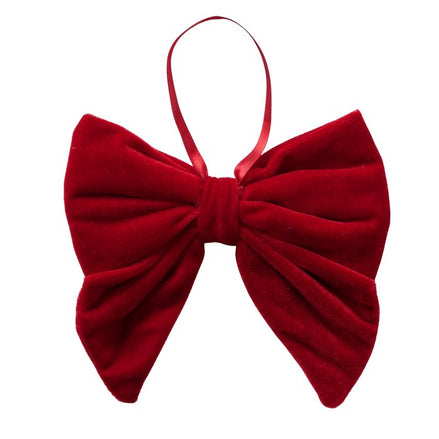 Velvet Hanging Red Bow