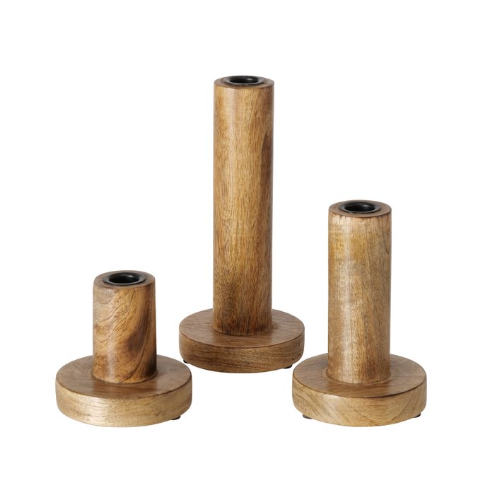 Small Mangowood Candle Holder - 9cm