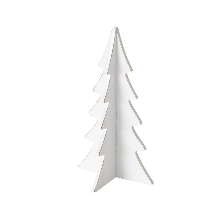 Large Wooden Tree – Natural/White (30cm)