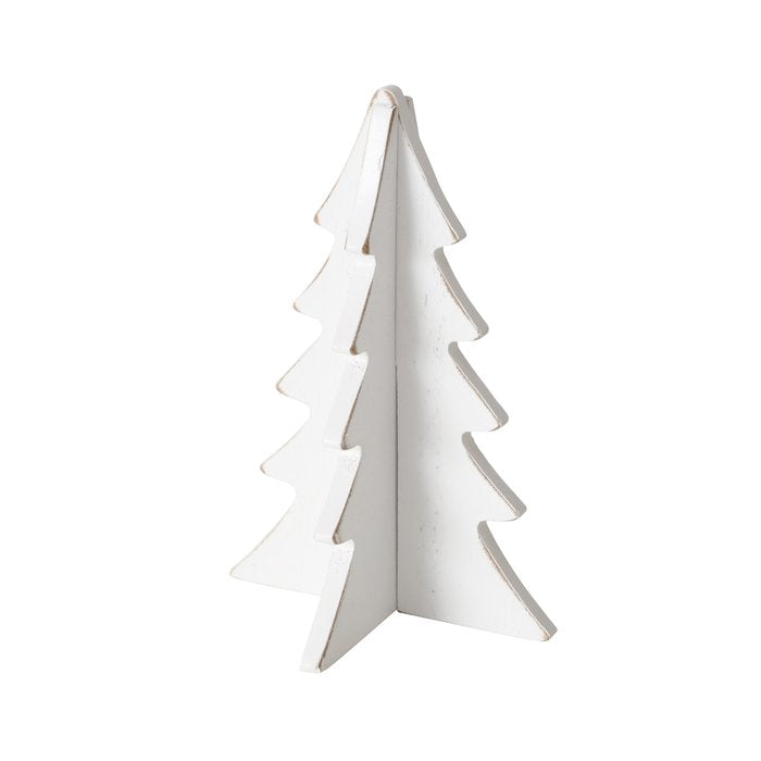 Small Wooden Tree – Natural/White (12cm)