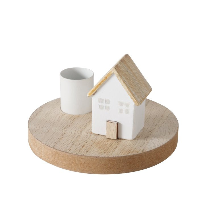 White Heart House Candle Holder - (3 Designs to Choose From)