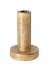 Medium Mangowood Candle Holder - 15cm