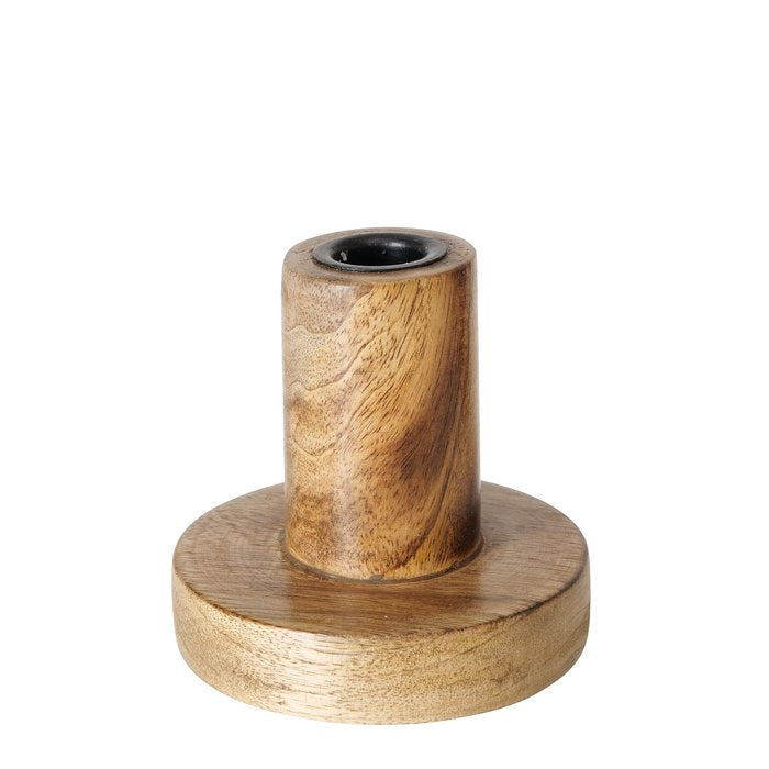 Small Mangowood Candle Holder - 9cm