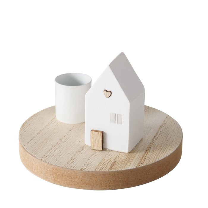 White Heart House Candle Holder - (3 Designs to Choose From)