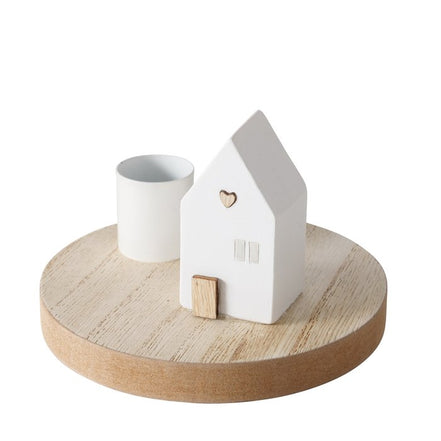 White Heart House Candle Holder - (3 Designs to Choose From)