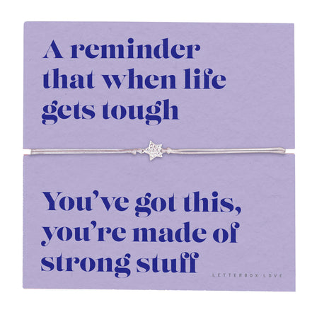 Made of Strong Stuff Sentiment Bracelet