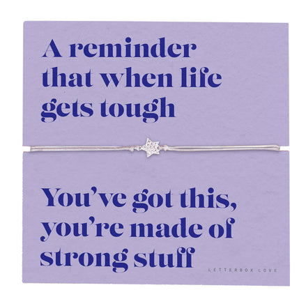 Made of Strong Stuff Sentiment Bracelet