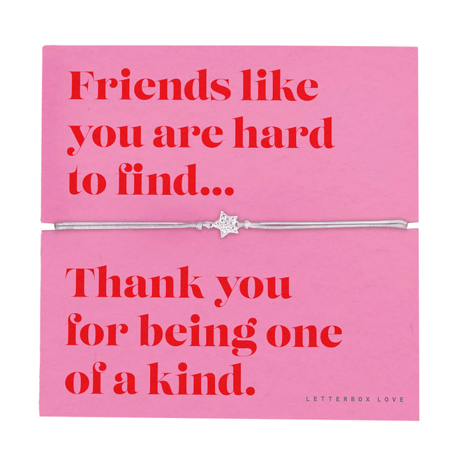 One of a Kind Friendship Sentiment Bracelet