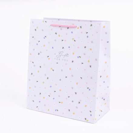 Pink Bee Portrait Bag Gift Bag