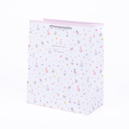 Ditsy Portrait Wedding Wishes Bag