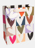 Multi Checkmate Heart Print Large Gift Bag