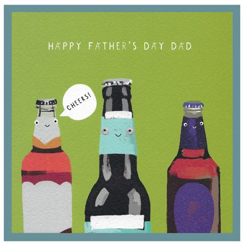 Happy Father's day Dad - Beer Googly eyes Cards