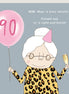 Girl 90th Secret Birthday Card