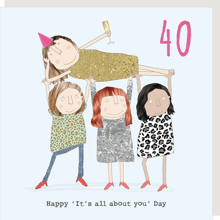 Girl 40 Happy Birthday Card
