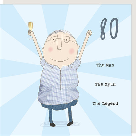 Boy 80th Birthday Card