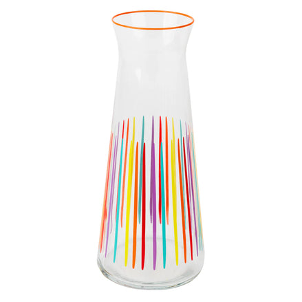 Multicolour Striped Glass Carafe