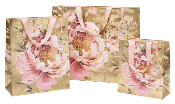 Medium Gilded Peony Gift Bag