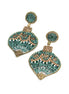 Green Gold Bauble Earrings
